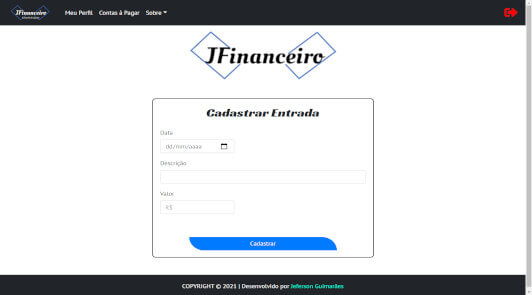 JFinanceiro | Cadastro de Entrada